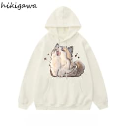 Streetwear BF Women Hoodies 2025 Ropa Mujer Preppy Style Cat Embroidery Hooded Thicked Sweatshirs Casual Chic Y2k Hoodie 7p742