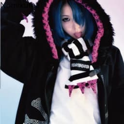 Gothic Y2K Hoodied Jackets Women Harajuku Fashion Hooded Coats Skull Thicked Casual Black Tops Winter Sweatshirts Punk Hoodie