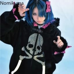 Gothic Y2K Hoodied Jackets Women Harajuku Fashion Hooded Coats Skull Thicked Casual Black Tops Winter Sweatshirts Punk Hoodie