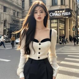 Pure Desire Style Long Sleeve Knitted Shirt Women's Slim Fit Base Layer Shirt Color Block Street Style Square Collar Top