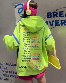 Trend Graffiti Y2k Hoodies Sweatshirt Tops Women 2026 Autumn Cotton Casual Long Sleeve Oversized Tops Outwear Streetwear Bust150