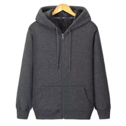 Good Quality Zip Hooded Women And Men Sweatshirt Navy Blue Cotton Casual Street Wear Loose Y2k Spring Autumn Solid Hoodie Jacket