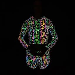 Spring Autumn Women Colorful Reflective Pullover Hoodies Y2K Harajuku Mushroom Printed Long Sleeve Crop Tops Sudadera Кофта