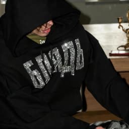 Fashionable American retro y2k hot diamond design sense letter high street gothic punk dark wind hoodie for men and women emo