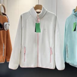 Spring Autumn Outdoor Sports Polar Fleece Sweatshirt Women's Stand-up Collar Zip-up Short Coat Quick-drying Thick Warm Outerwear