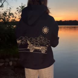 Women's Fall Winter Hoodies Stylish Sun Coral Embroidered Casual Loose Fit Long Sleeve Hooded Sweatshirt Y2K Streetwear