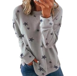 2025 Autumn Winter New Women's Sweatshirt Loose Oversized Long-Sleeved T-Shirt Printed Tops for Woman