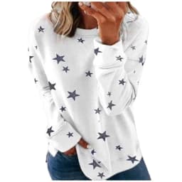 2025 Autumn Winter New Women's Sweatshirt Loose Oversized Long-Sleeved T-Shirt Printed Tops for Woman