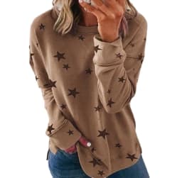 2025 Autumn Winter New Women's Sweatshirt Loose Oversized Long-Sleeved T-Shirt Printed Tops for Woman