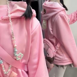 Japanese Cartoon Mp Embroidery Daughter Clothing Jojifuku Cute Hoodies Women Autumn New All Match Single-breasted Cardigan