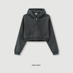 ZODF 2024 Winter Women Zipper Crop Hoodies Female Girls Solid 345gsm Warm Fleece Short Hooded Zip-Up Coat HY0911