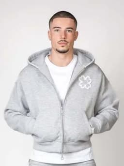 New 2026 Fashion Olive Green Embroidered Zipper Hoodie & Pants Set, Men's Street Style Fashion Loose Casual 2-Piece Sportswear