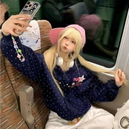 2026 Spring Fashion Letter Print Hooded New Clothing American Polka Dot Star Sweatshirts Women Y2k Sweet Loose Casual Jacket