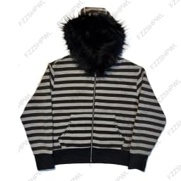 American Hip Hop Zipper Hoodie Female Street Y2K New Punk Padded Sweatshirt Unisex High Street Casual Street Fashion Hoodie
