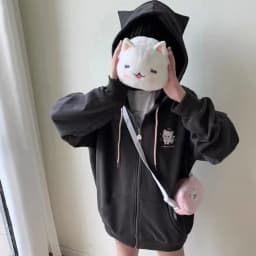 Y2K Aesthetic Grunge Subcultural American Streetwear Punk 2000s E-girls Harajuku Gothic Kawaii Sweatshirt Anime Hoodie Tops