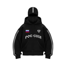Y2K Clothes Men's Hip Hop Autumn Russia Hot Sale Vintage Double Zip Hoodies Lettering Graphic Hoodies Sweatshirts Casual Jacket