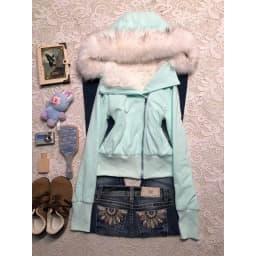 White Hoodie 2000s Cute Clothes Spicy Girls Streetwear High Street Classic Minimalist Unique Casual Jacket Faux Fur Collar Hoody