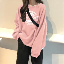 Fleece Lined Hoodless Sweatshirt Women's Spring Autumn Winter Thin Loose Korean Style Retro Hong Kong Style Chic Top Coat
