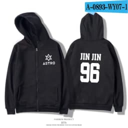 Kpop ASTRO STAR Group Printed Hoodies Moletom Harajuku Sweatshirt Casual Zipper Hoodie Streetwear Jacket Men/Women Clothing