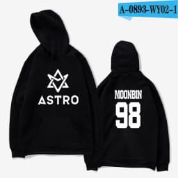 Kpop ASTRO STAR Group Printed Hoodies Moletom Harajuku Sweatshirt Casual Zipper Hoodie Streetwear Jacket Men/Women Clothing