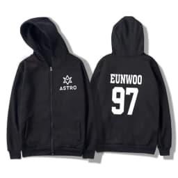 Kpop ASTRO STAR Group Printed Hoodies Moletom Harajuku Sweatshirt Casual Zipper Hoodie Streetwear Jacket Men/Women Clothing
