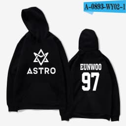 Kpop ASTRO STAR Group Printed Hoodies Moletom Harajuku Sweatshirt Casual Zipper Hoodie Streetwear Jacket Men/Women Clothing