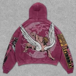 Printed skull sweatshirt trendy brand men and women retro spring and autumn new hot-selling trendy loose fashion pullover hoodie