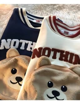 CGC Korean Fashion Cartoon Embroidery Sweatshirts Spring Autumn O-Neck Hoodies Women Kawaii Pullovers Female Clothing Tops