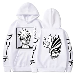 Bleach Kurosaki ichigo Anime Harajuku Hoodies Gothic Cartoon Manga Mask Boy Graphic Men Women Winter Long Sleeves Sweatshirts
