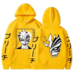 Bleach Kurosaki ichigo Anime Harajuku Hoodies Gothic Cartoon Manga Mask Boy Graphic Men Women Winter Long Sleeves Sweatshirts