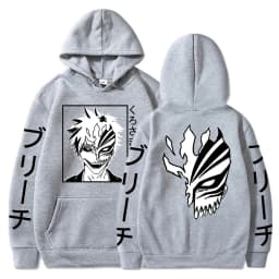 Bleach Kurosaki ichigo Anime Harajuku Hoodies Gothic Cartoon Manga Mask Boy Graphic Men Women Winter Long Sleeves Sweatshirts
