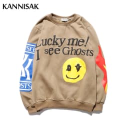 Sweatshirts Women Fleece Print O-neck Pullovers Women Streetwear Harajuku Loose Autumn Winter Sweatshirt Casual Couple Clothes