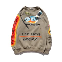 Sweatshirts Women Fleece Print O-neck Pullovers Women Streetwear Harajuku Loose Autumn Winter Sweatshirt Casual Couple Clothes