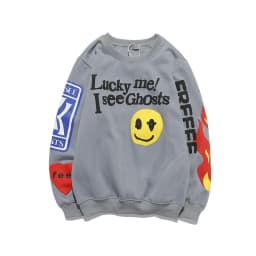 Sweatshirts Women Fleece Print O-neck Pullovers Women Streetwear Harajuku Loose Autumn Winter Sweatshirt Casual Couple Clothes
