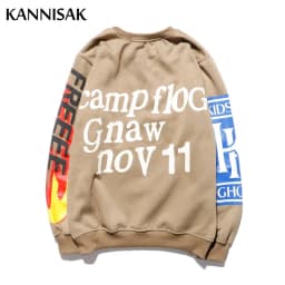 Sweatshirts Women Fleece Print O-neck Pullovers Women Streetwear Harajuku Loose Autumn Winter Sweatshirt Casual Couple Clothes