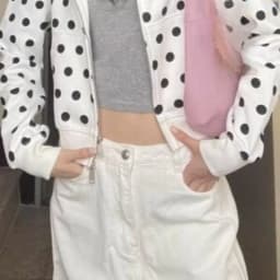 OCEANLOVE Y2k Clothes Hoodies Women Tops Polka Dot Autumn Winter Sweatshirts Korean Fashion Sweet Vintage Sudaderas Mujer