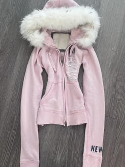 Vintage American Retro Solid Hooded Hoodie Women Winter Faux Fur Lined Zip Up Sweatshirt Cozy Fleece Pullover Streetwear Jacket