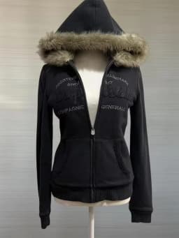 Vintage American Retro Solid Hooded Hoodie Women Winter Faux Fur Lined Zip Up Sweatshirt Cozy Fleece Pullover Streetwear Jacket