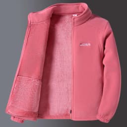 Woman Thickened Zipper Lamb Velvet Sweatshirt Casual Cardigan Embroidery Warm Stand-up Collar Loose Jacket Windproof Sweatshirt