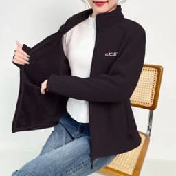 Woman Thickened Zipper Lamb Velvet Sweatshirt Casual Cardigan Embroidery Warm Stand-up Collar Loose Jacket Windproof Sweatshirt