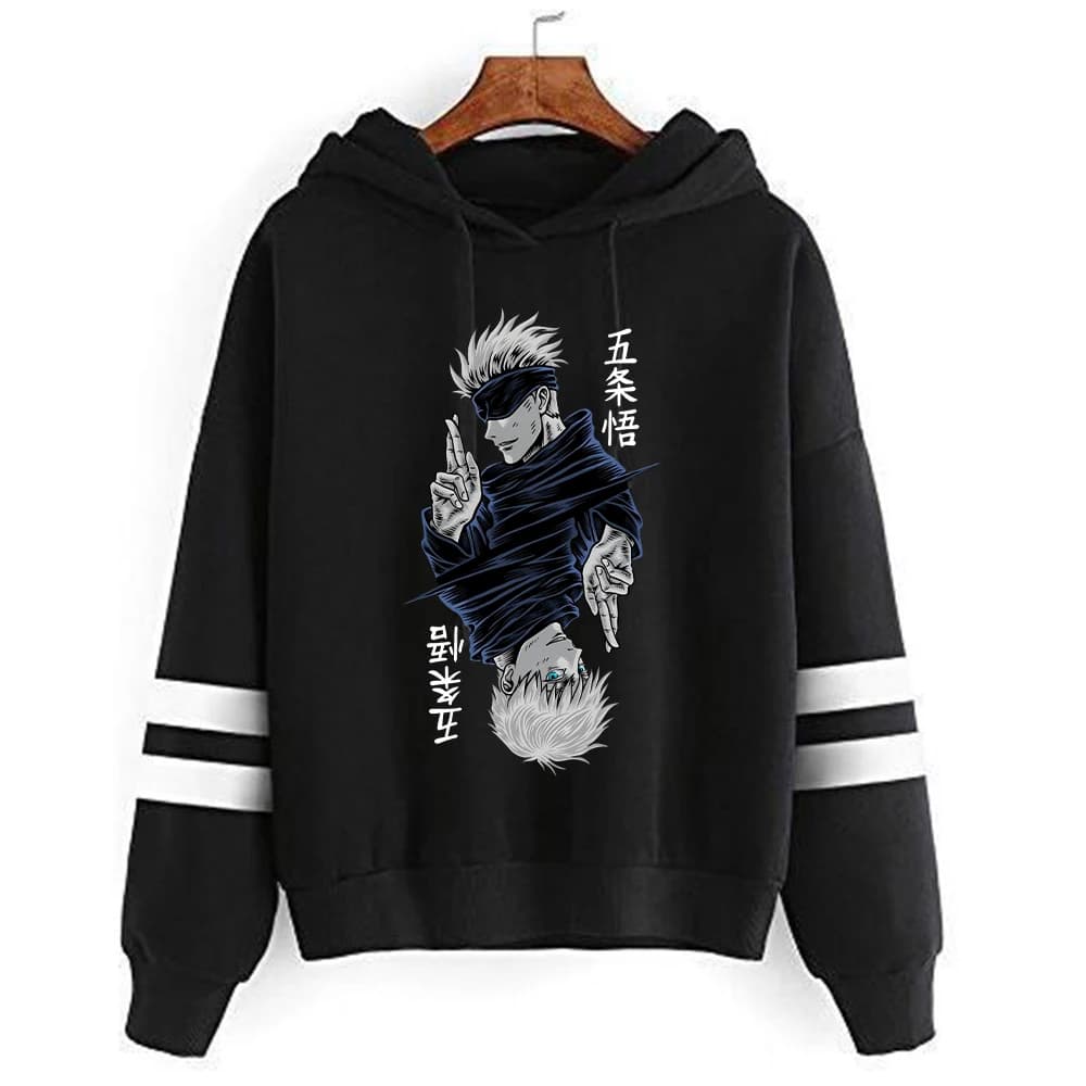Jujutsu Kaisen Sweatshirts Cartoon Japanese Fashion Gojo Satoru Women's Winter Clothes Hooded Street Wear Hoodie Y2k Tops Anime