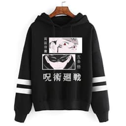 Jujutsu Kaisen Sweatshirts Cartoon Japanese Fashion Gojo Satoru Women's Winter Clothes Hooded Street Wear Hoodie Y2k Tops Anime