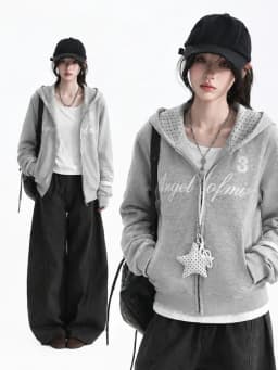 American Retro Loose Casual Street Women Jacket Retro Washed Vintage Hooded Cardigan Autumn Winter Y2k Fashion Sweatshirt New
