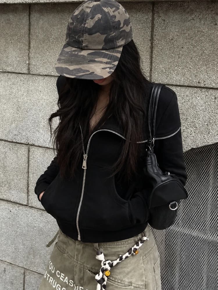 American Retro Loose Casual Street Women Jacket Retro Washed Vintage Hooded Cardigan Autumn Winter Y2k Fashion Sweatshirt New