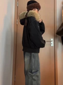 2000s Aesthetic Black Elegant Jacket Woman 2026 Winter Y2k Zip Up Hooded Design Harajuku Coat Female Loose Casual Punk Outfits