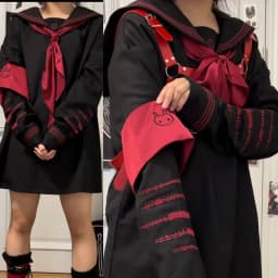 Original Design Japanese Mine Series Subculture Mass- Produced Long Hoodies Women's Sailor Uniform Spring New Y2k Student Tops