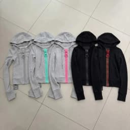 Y2K Giant Zipper Hoodie Women's Streetwear Harajuku Style Autumn Top Slim Fit Long Sleeve O-Ring Zipper Jacket Coat