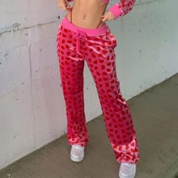 Women Pink Heart Print Velvet Crop Hoodies Zip Up Y2K Long Sleeve Cropped Sweatshirts Coat 90s E Girl Jacket Tracksuit
