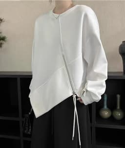 Zipper Sweatshirts Women Fashion White Pullovers Women Clothing Autumn Clothes Women