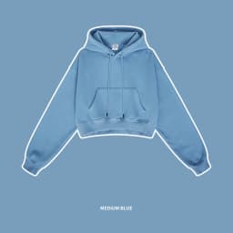 ZODF Chic Sexy Women Super-short Fleece Cropped Hoodies Girl Female Hip Hop Loose 345gsm Solid Hooded Pullover Streetwear HY0340